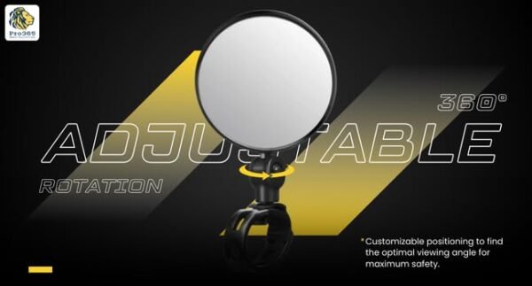 Pro Rocket Bicycle Rear View Mirrors with Protective Film Adjustable 360° Handlebar Convex Mirror (2 Pieces) - Image 4