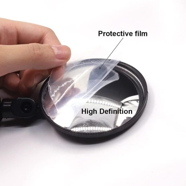 Pro Rocket Bicycle Rear View Mirrors with Protective Film Adjustable 360° Handlebar Convex Mirror (2 Pieces) - Image 6